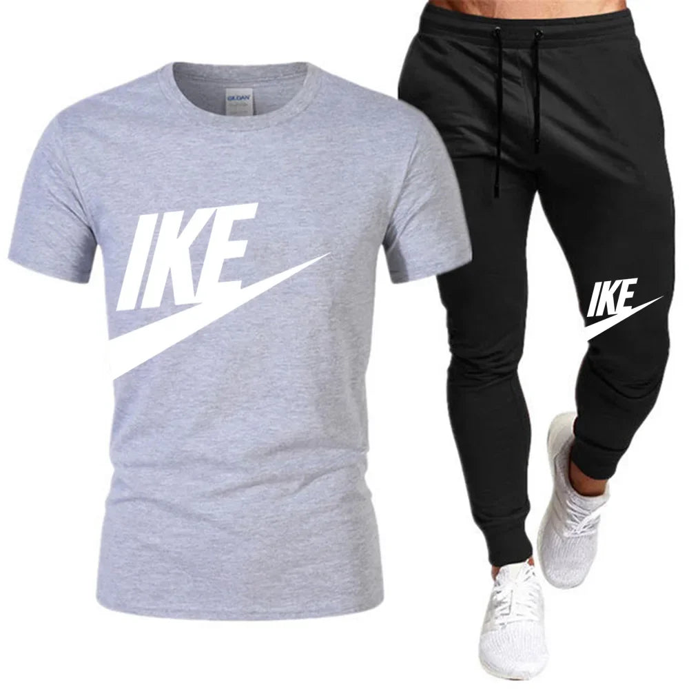 Summer Men's Sets Fashion Korean Tracksuit Men Short Sleeve T Shirts+sport Shorts Suit Men Casual Men Clothing Mens Joggers Sets