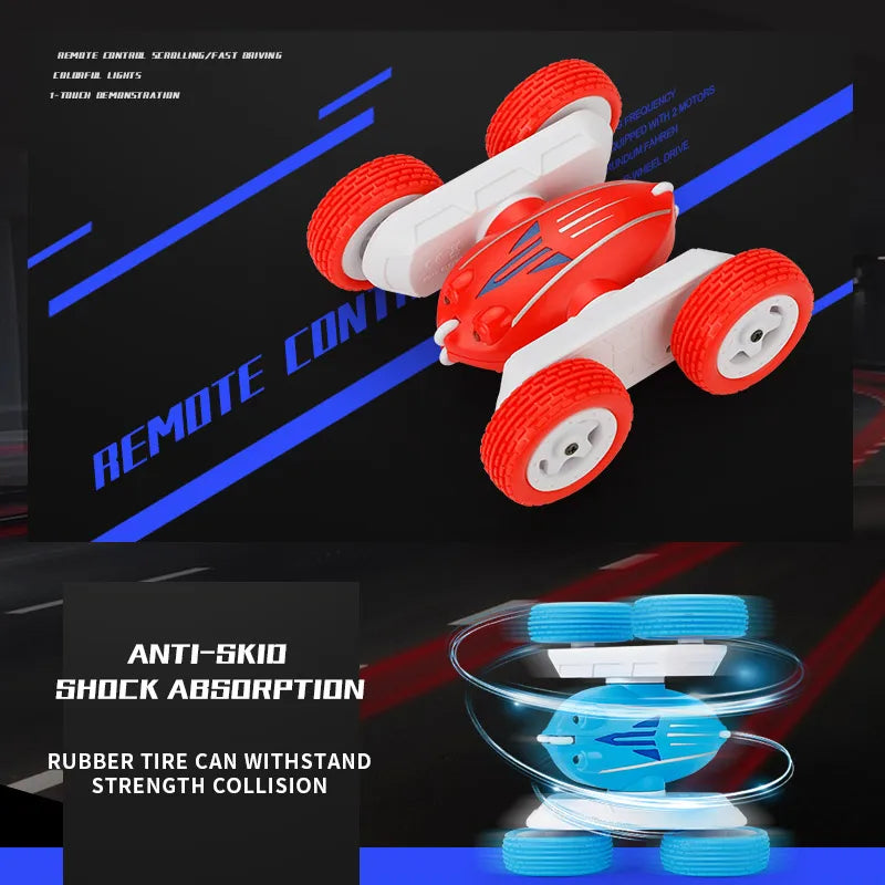 Children's remote-controlled mini car rollover double-sided stunt car 360 degree tipper off-road racing toy Zhiyi toy