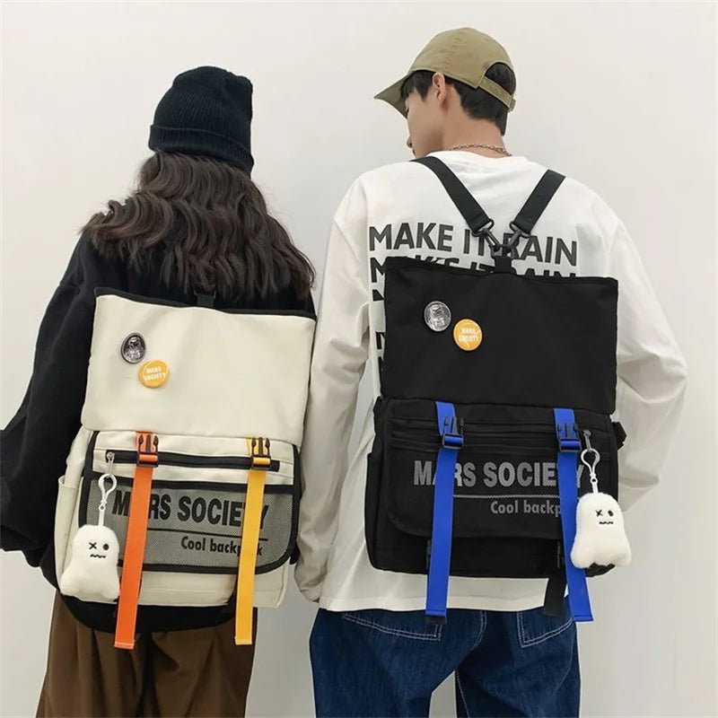 2023 Fashion High-capactiy Vintage Backpack Japanese Multifunctional School Bags For Boys Gilrs Casual Messenger Crossbody Bag