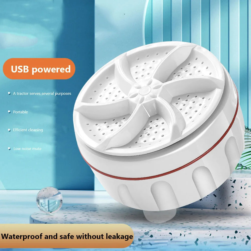 Portable washing machine Ultrasonic turbine washing machine Mini washing machine Multifunctional cleaning socks underwear