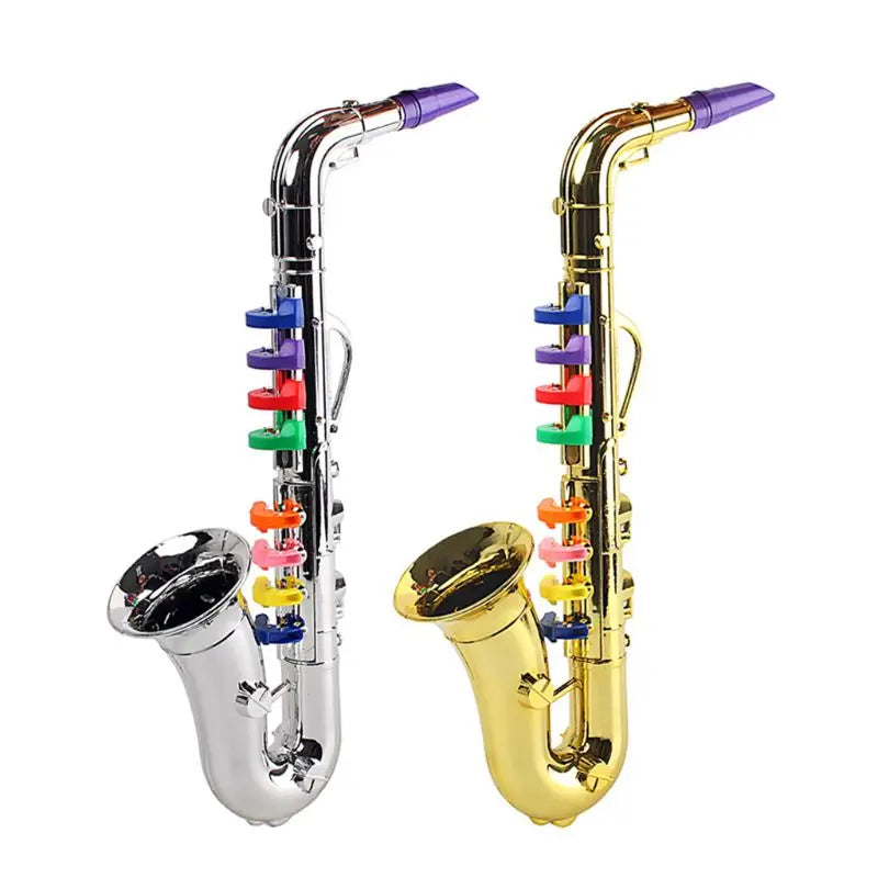 Kids Saxophone Mini Saxophone Toy Kids Trumpet with Sound Plastic Trumpet Toy Musical Instrument for Kids Learning