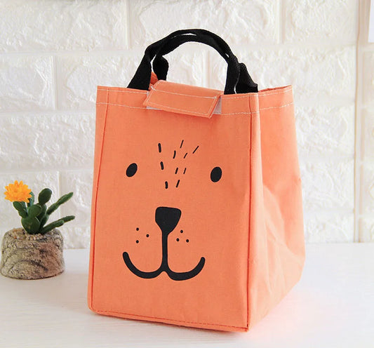 Fashion Portable Lunch Bag Insulated Thermal  s for Women kids Men Cartoon Cooler    Box Tote Handbag  3Colors