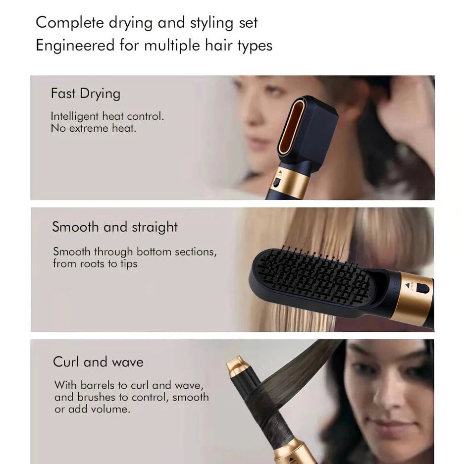 Новый фен для волос Multi Hair Styler 5 в 1 щипцы для завивки волос выпрямитель для волос с щеткой для волос фен для волос фен Multi Styler для волос