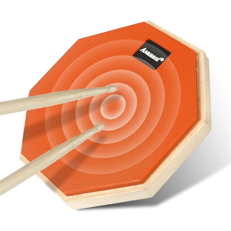 8 Inch Rubber Wooden Dumb Drum Practice Training Drum Pad Percussion Instruments Accessories For Music Lover Jazz Drums Exercise