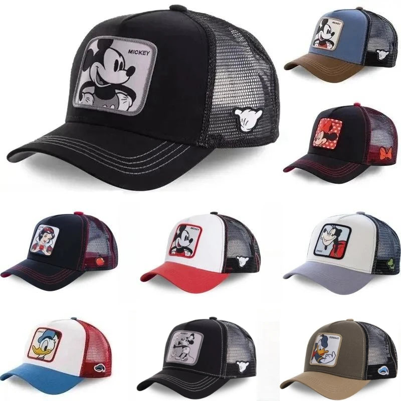 High Quality Brand Disney Anime Cartoon Snapback Cotton Baseball Cap Men Women Hip Hop Dad Mesh Hat Trucker Hat Dropshipping