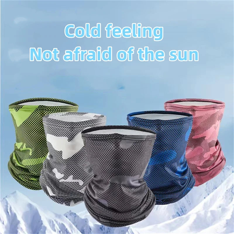 Шарф с защитой от ультрафиолета Ice Silk Face Cover Mask Neck Tube Быстросохнущая бандана Outdoor Fishing Cycling Magic Motorcycle Breathable Bandana