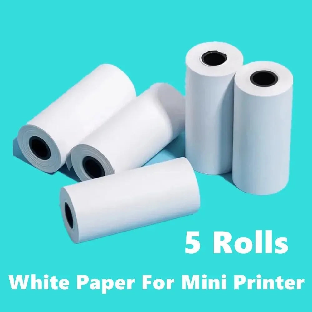 5 لفات من ورق الصور اللاصق الحراري Peripage للاستخدام لمدة 10 سنوات للقطط الصغيرة اللطيفة من Paperang Memobird Poooli Printers Supplies