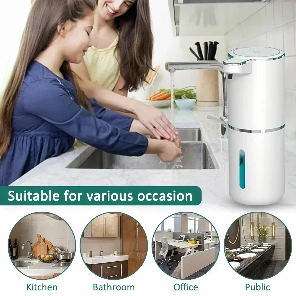 380ML Automatic Foam Soap P11 Dispenser Bathroom Smart Washing Hand Machine With USB Charging ABS 4 Level Adjustable