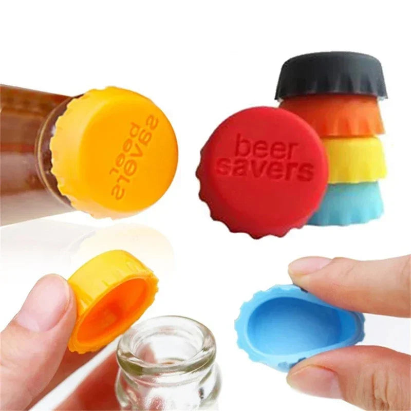 Candy Colors Silicone Beer Bottle Caps, Bar, Home Brewing, Wine Making, Barware, Kitchen, Dining, Garden, 6Pcs, 12Pcs