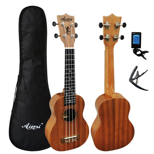 Aiersi full pack 21 inch ukelele mahogany Soprano ukulele guitar musical gifts instrument 4 string Hawaiian mini guitarra