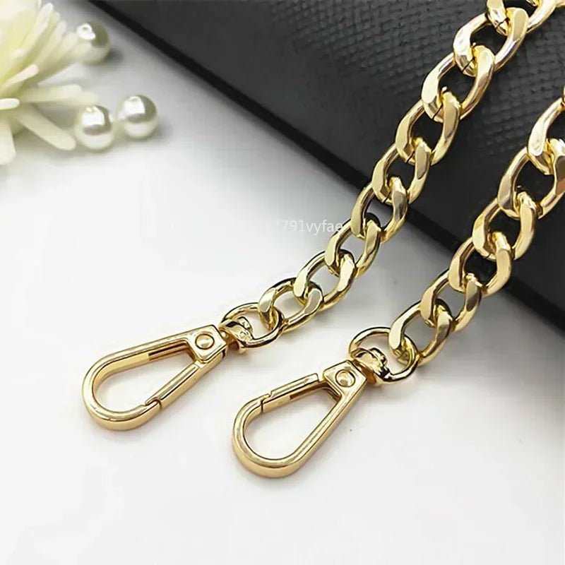 Metal Aluminum Bag Chain Replacement Parts Accessories For Hand-Woven Shoulder Handbag DIY Handmade Detachable Straps