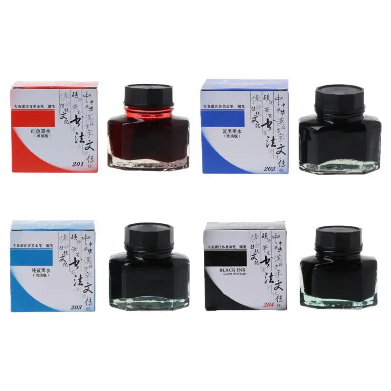 50ml Bottled Glass Smooth Writing Fountain Pen Ink Refill School Student Stationery Office Supplies 24BB