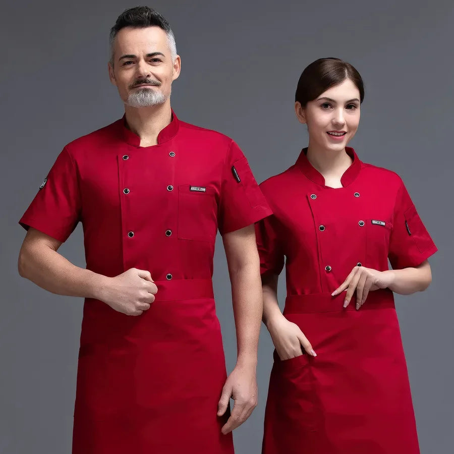 Breathable Mesh Chef Uniform Long-sleeved for Men and Women Ideal for Hotel Restaurant Canteen Kitchen