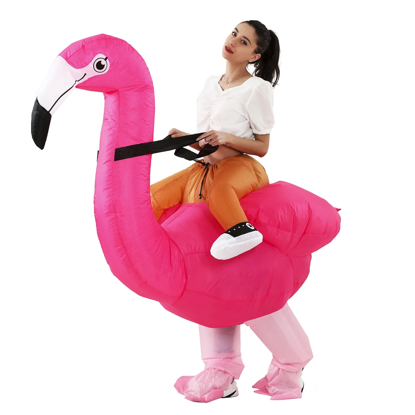 Flamingo Inflatable Costume Christms Mascot  Costume For Women Adults Kids Halloween Cartoon Anime Mascot Cosplay For Party