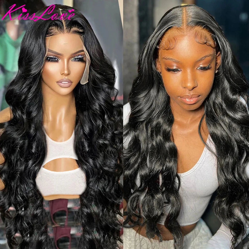 Kiss Love Body Wave 13x4/13x6 HD Lace Front Human Hair Wigs Glueless Wig Pre Plucked 5x5 Lace Closure Wigs 360 Lace Frontal Wigs