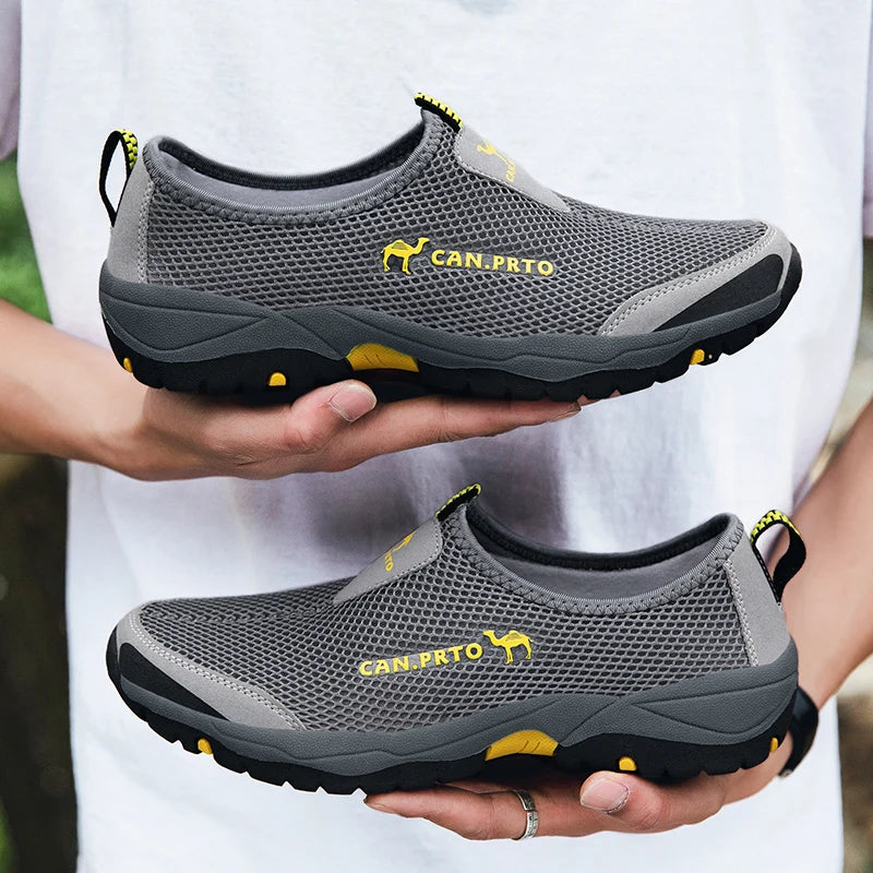 Fashion Summer Shoes Men Casual Shoes Mesh outdoor Breathable Slip-on Flats Men Sneakers Comfortable Water Loafers Zapatillas