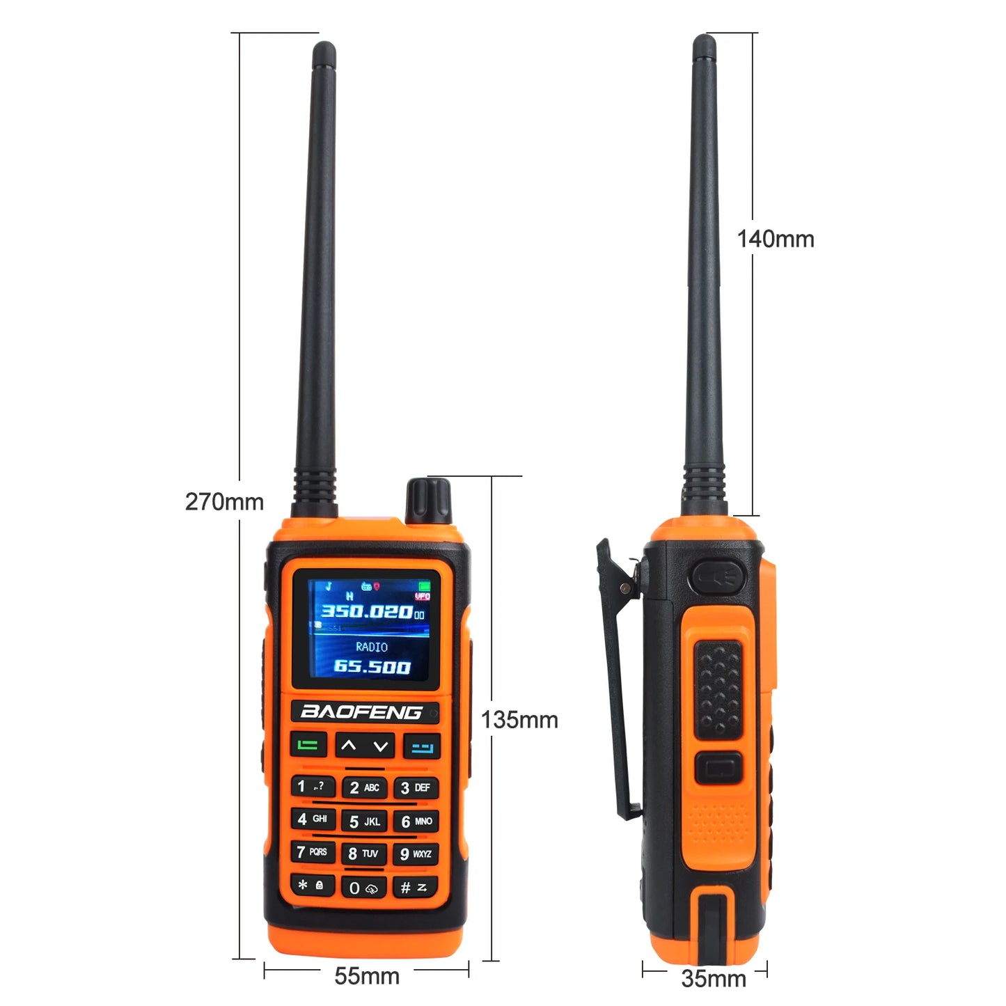 Baofeng UV-17Pro GPS Walkie Talkie 108-130 МГц Воздушный диапазон VHF UHF 200-260 МГц 350-355 МГц FM-радио Шесть диапазонов Частота Копия Водонепроницаемый