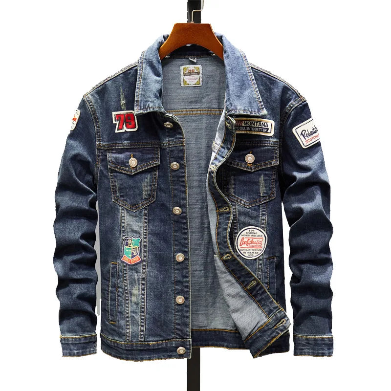 Hot 2023 Men's Plus Size Jacket Denim Fashion Jackets Mens Jeans Cotton Outwear Coat Long Sleeve Male Clothing Tops Size S-5Xl