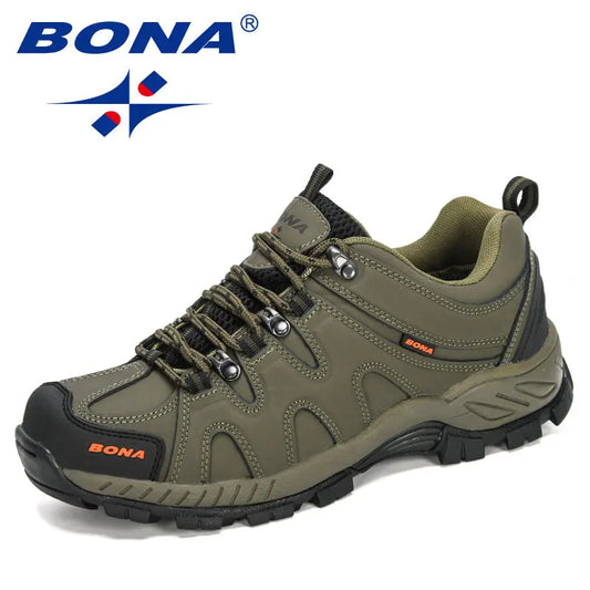 BONA New Arrival Classics Style Men Hiking Shoes Lace Up Men Sport Shoes Outdoor Jogging Trekking Sneakers Fast Free Shipping