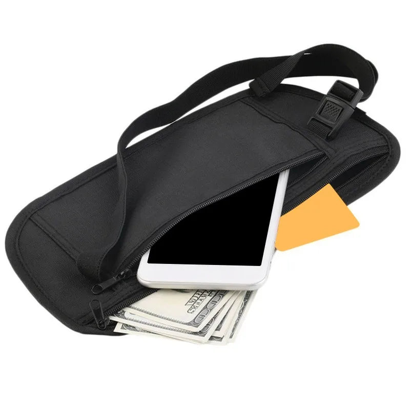 Invisible Travel Waist Packs Pouch for Passport Money Belt Bag Hidden Security Wallet Gift Travel Bag Chest Pack Money Waist Bag