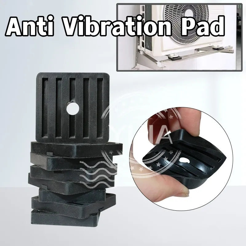 4PCS Square Anti Vibration Pad Air Conditioning Rubber Mount Non-slip Damper Shock Pads Raised Base for Air Conditioner Parts