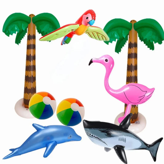 Inflatable Flamingo Toys for Children Inflatable Swimming Pool Float Toy Garden Pool Party  Decor Hawaiian Event Party Supplies