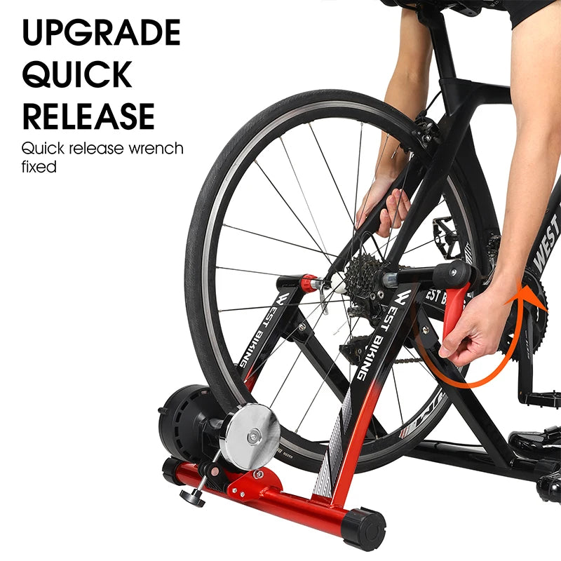 WEST BIKING Indoor Exercise Bike Trainer 6 Speed Magnetic Resistance Cycling Trainer Road MTB Bicycle Trainers Home Training