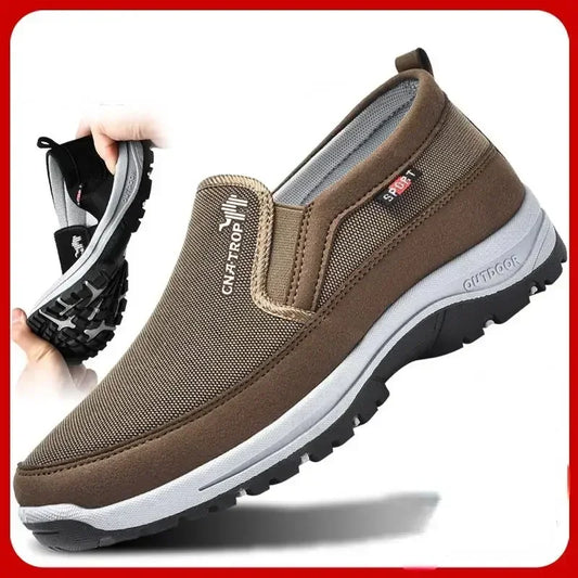 Men's Casual Shoes Classic Loafers Anti-slip Soft Sole Comfortable Men's Leather Sneakers Non-slip Retro Driving Shoes Plus Size