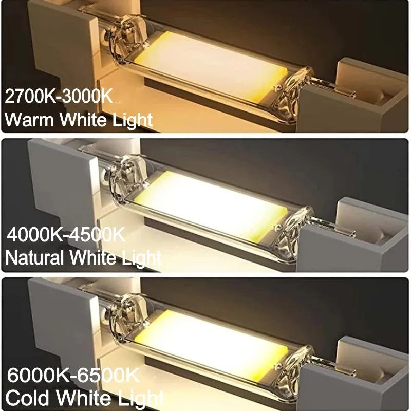 مصباح R7S LED أنبوب زجاجي COB 78MM 118MM مصباح ذرة R7S عالي الطاقة J78 J118 بديل لمصباح الهالوجين AC 110V 220V 240V Lampadas