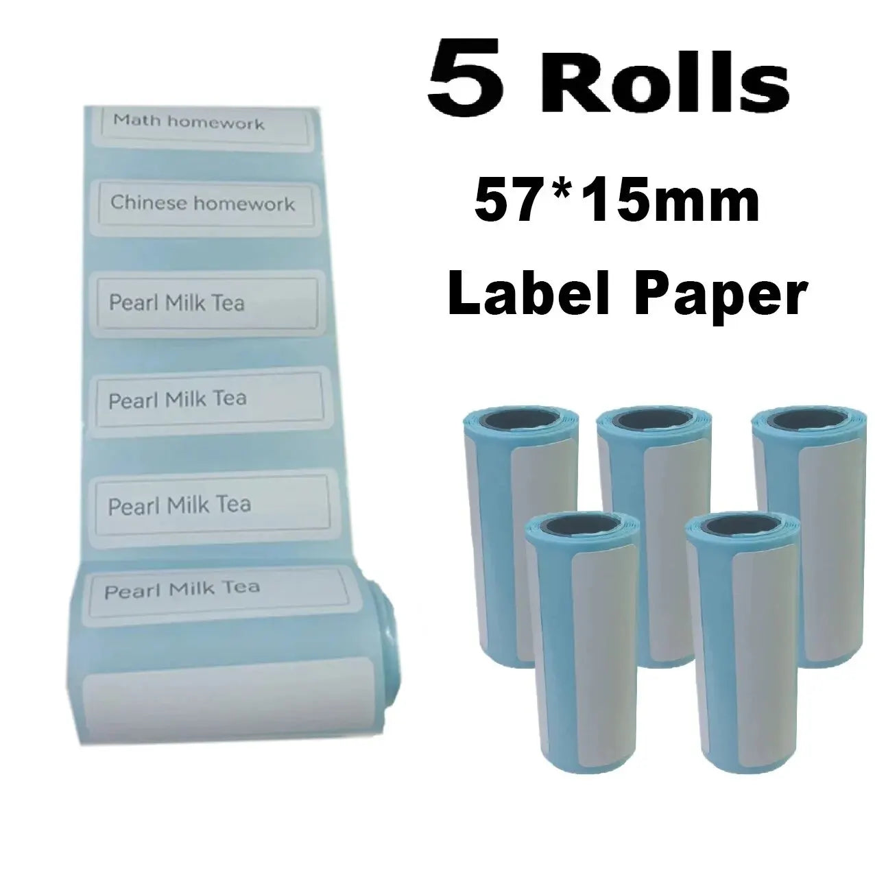 5 Rolls 10 Years Use PeripageThermal Adhesive Sticker Photo Paper for Cute Cat Mini Paperang Memobird Poooli Printers Supplies