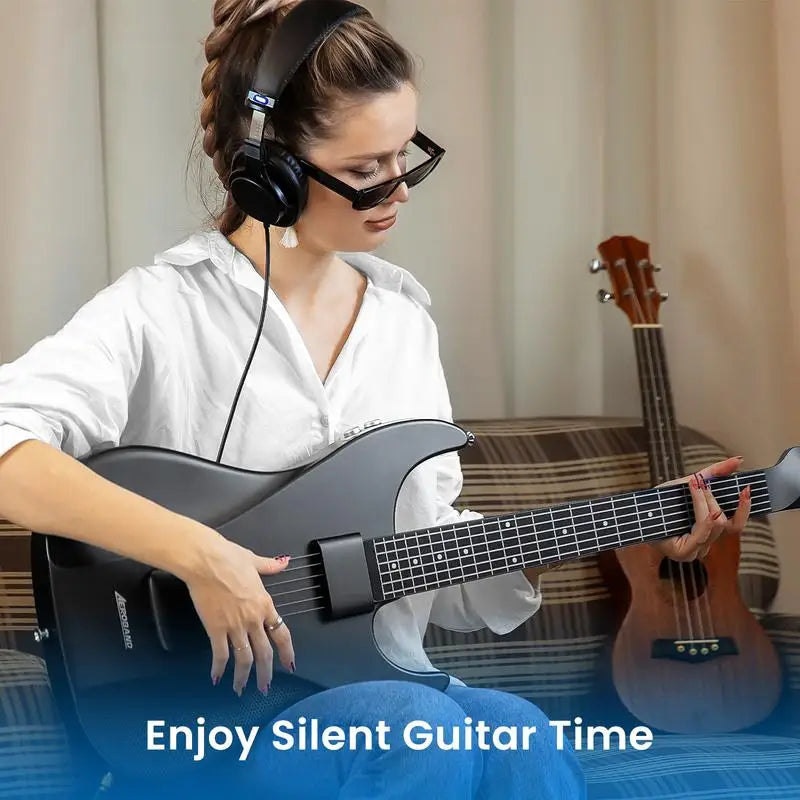 AeroBand Painless Guitar & Guitar Smart Silicone Strings Bluetooth And 8 Sounds USB MIDI Function For Adults Gift