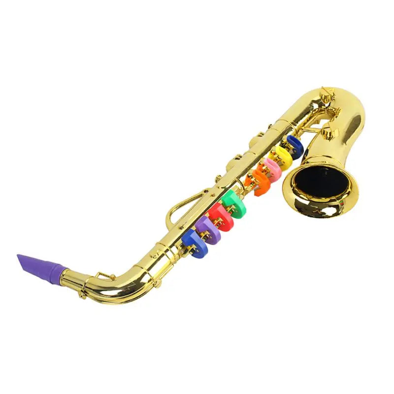 Kids Saxophone Mini Saxophone Toy Kids Trumpet with Sound Plastic Trumpet Toy Musical Instrument for Kids Learning