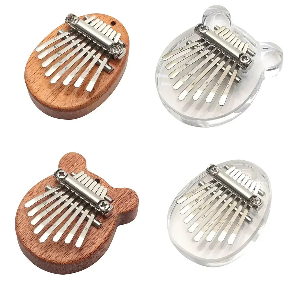 8 Key Kalimba Music Instrument Mini Musical Keyboard Thumb Piano Wooden Gifts Acrylic Cute Small Wearable Child Gift Sports