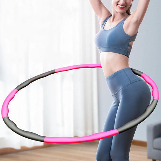 1Pcs 9/8/7 Tubes Yoga Detachable Pilates Hoop Waist Exercise Slimming Sports Hoops Body Building Massage Gym Loss Weight Hoop