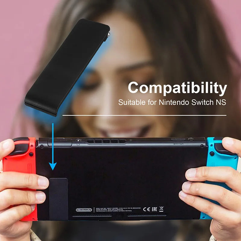 حامل بديل لحامل وحدة التحكم Nintendo Switch وغطاء خلفي لدعم قطع غيار NS والملحقات