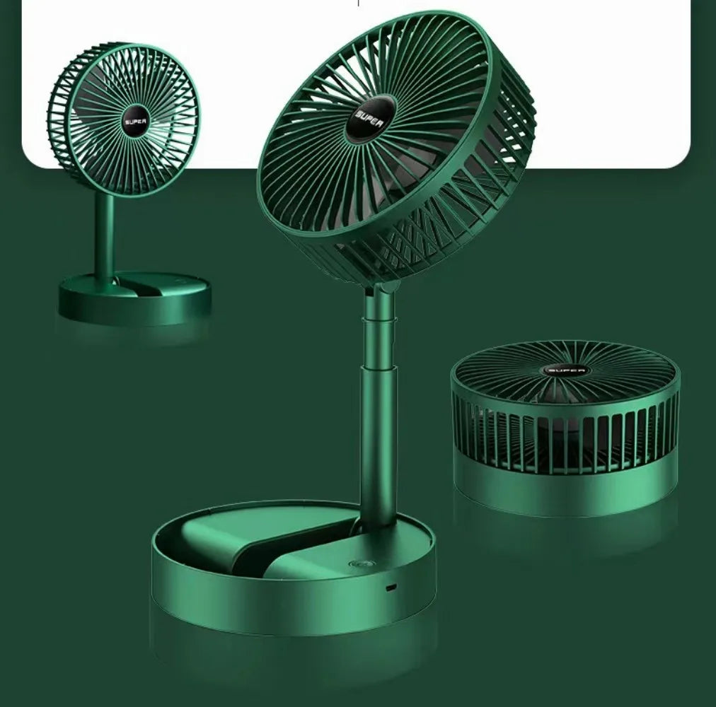 Stand Fan, 6 Inch Folding Portable Telescopic Floor/USB  with  Rechargeable Battery,3 Speeds Super Quiet Adjustable Height