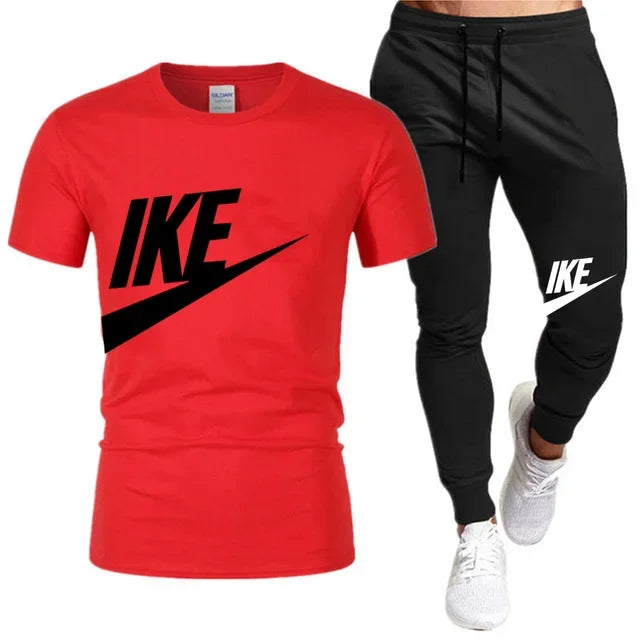 Summer Men's Sets Fashion Korean Tracksuit Men Short Sleeve T Shirts+sport Shorts Suit Men Casual Men Clothing Mens Joggers Sets