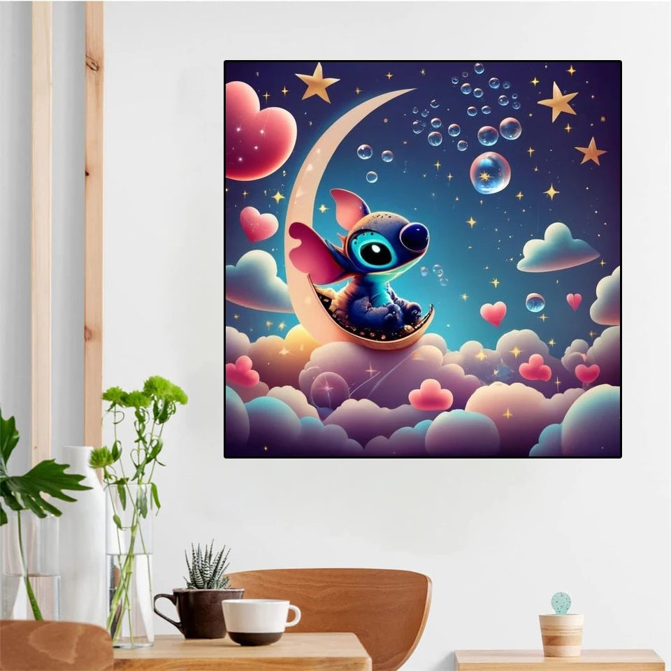 Disney Princess Stitch Diamond Painting Crystal Embroidery 5D Diamond Art Full Drill Kits Rhinestones Picture Crafts Home Decor