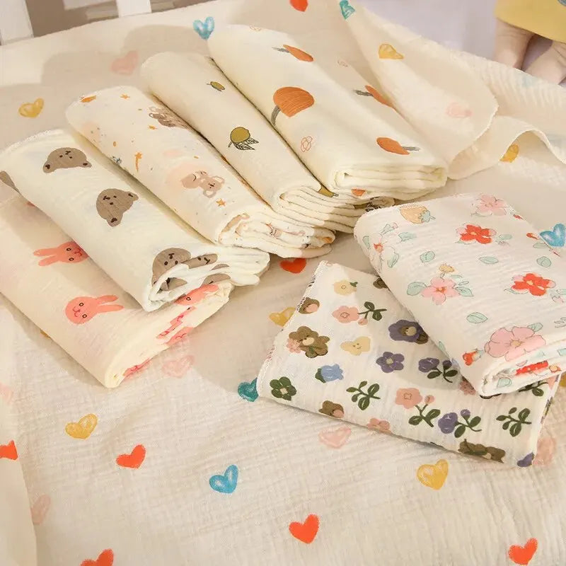 80x80cm Baby Receive Blanket for Newborn Cotton Muslin Swaddle Blanket Bedding Infant Bath Towel Baby Items Mother Kids