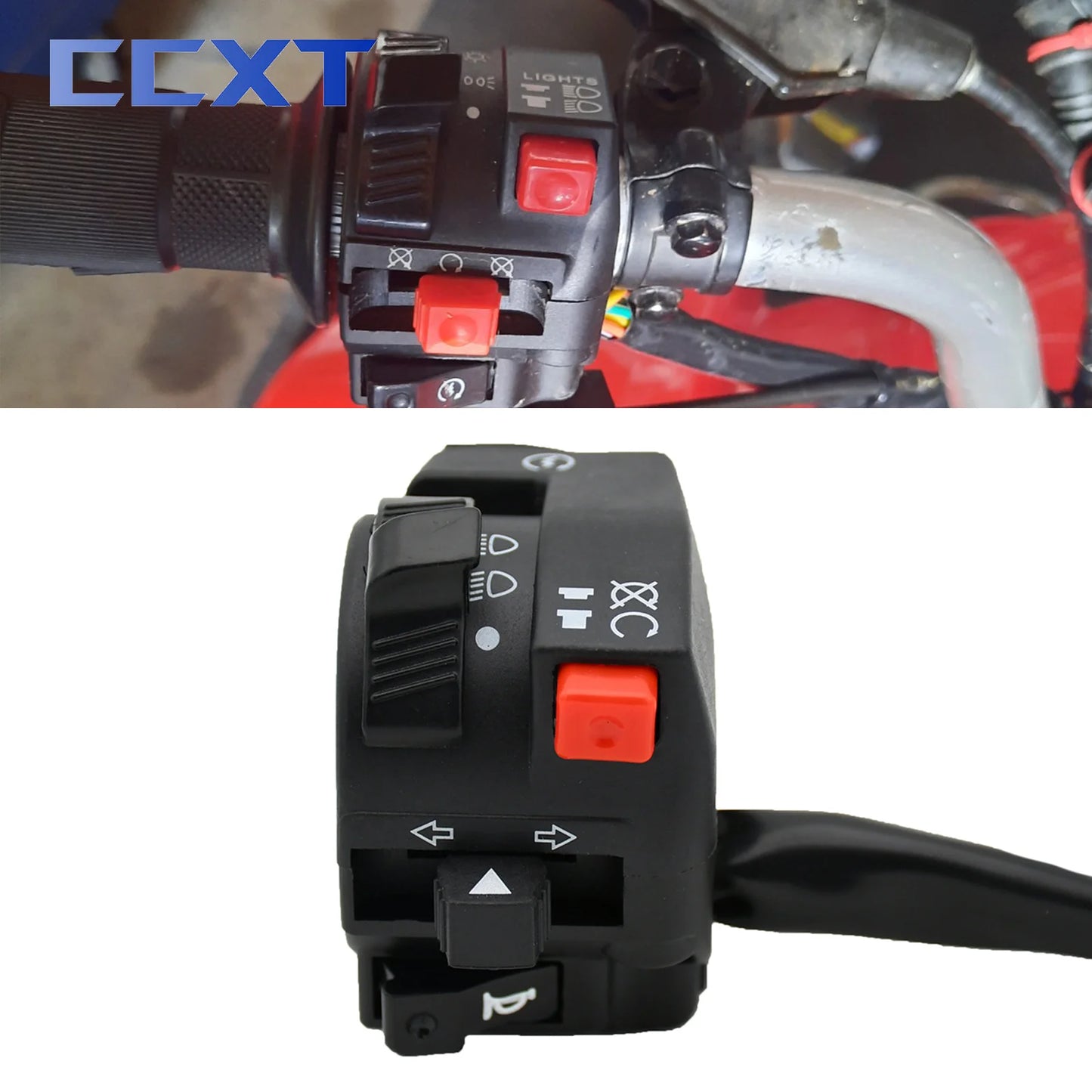 Motorcycle Electric Start Switch Horn Turn Signals Indicator Switch Far Near Light Button For ATV Honda Yamaha KTM Kawasaki Etc