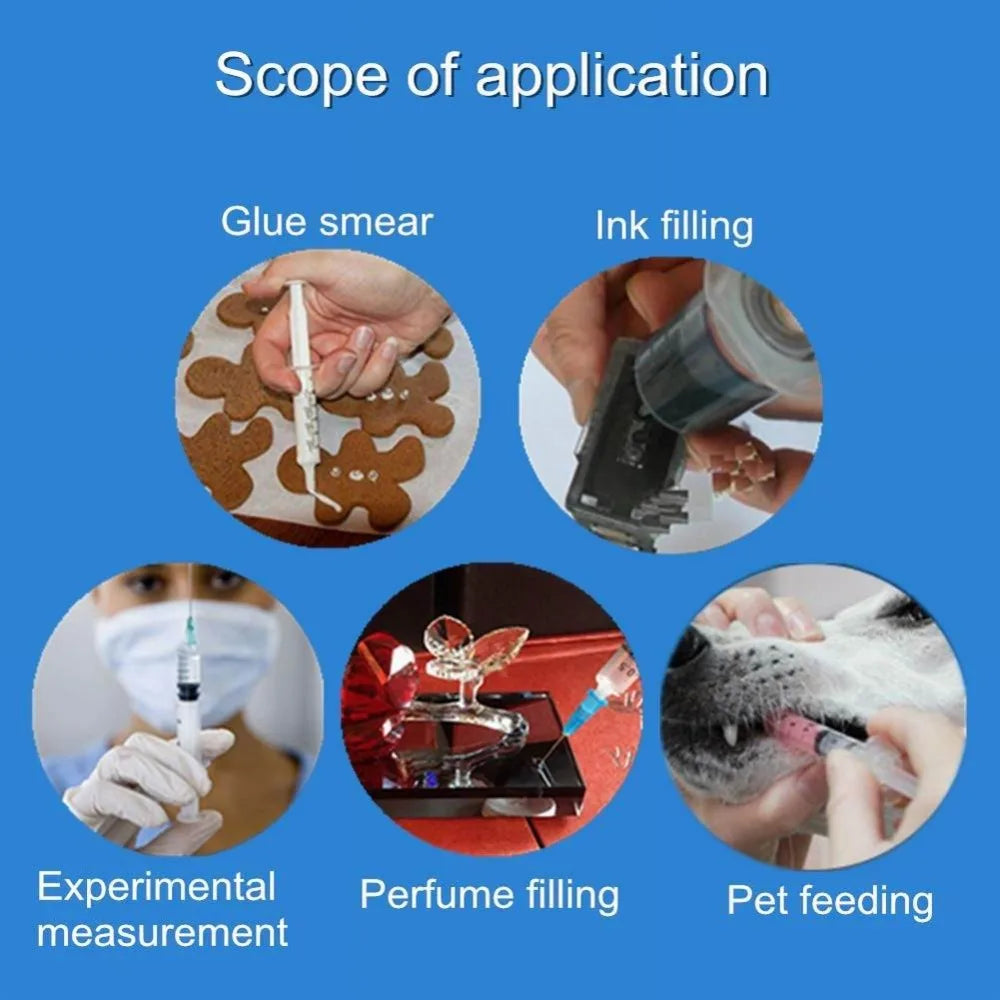 محقنة بلاستيكية للاستخدام مرة واحدة بسعة 1/2/5 مل مخصصة للمختبر مع إبرة ومغلفة بشكل فردي ومحلول قياس قابل لإعادة التعبئة للحيوانات الأليفة