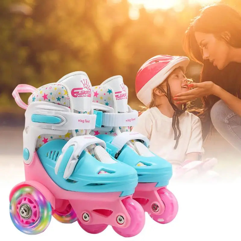 Children Skates High Elastic PU Inline Skate For Children's Skating Shoes Adjustable Size For Boys Girls Skating Supplies