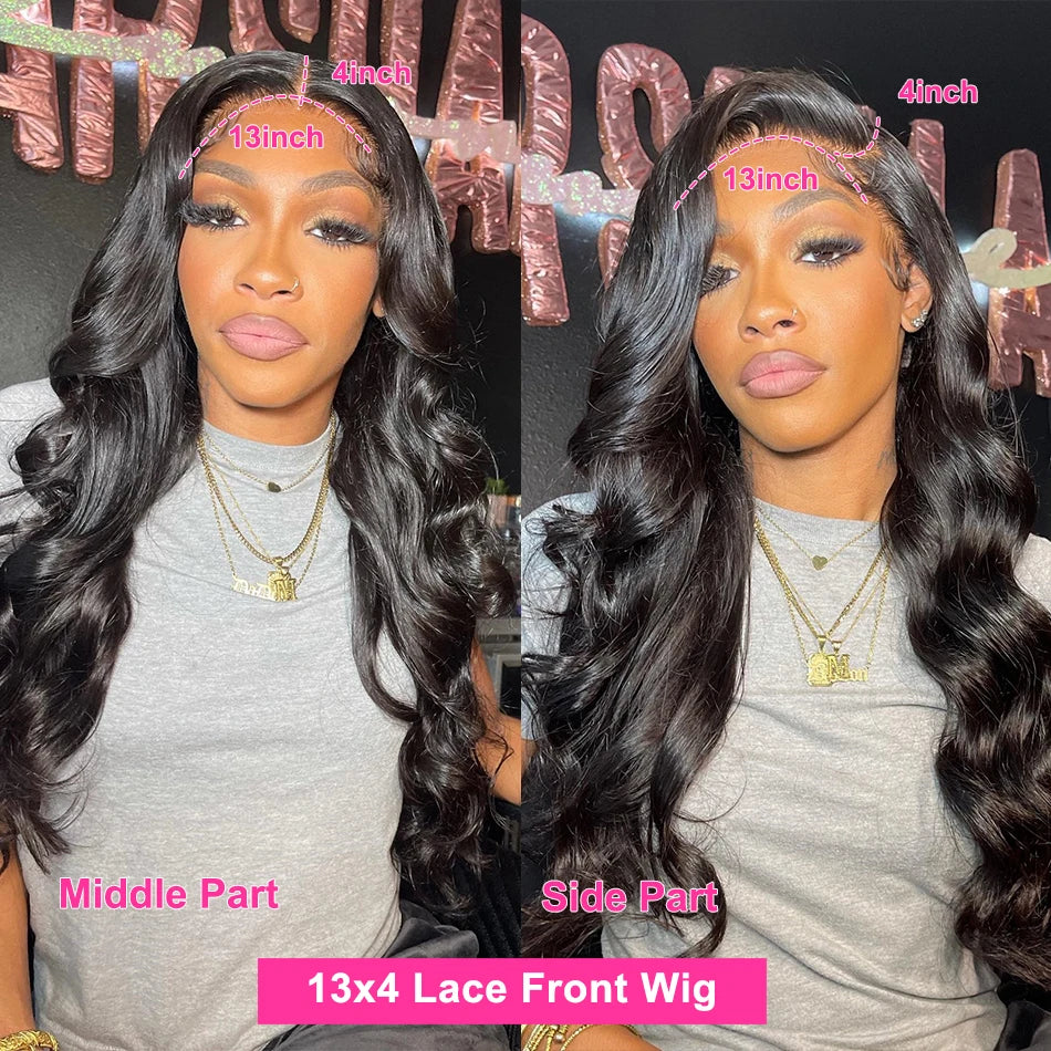 40 Inch 13x4 13x6 HD Body Wave Lace Front Wig Pre Plucked Loose Wave Lace Frontal Wig Glueless Human Hair Wigs For Black Women