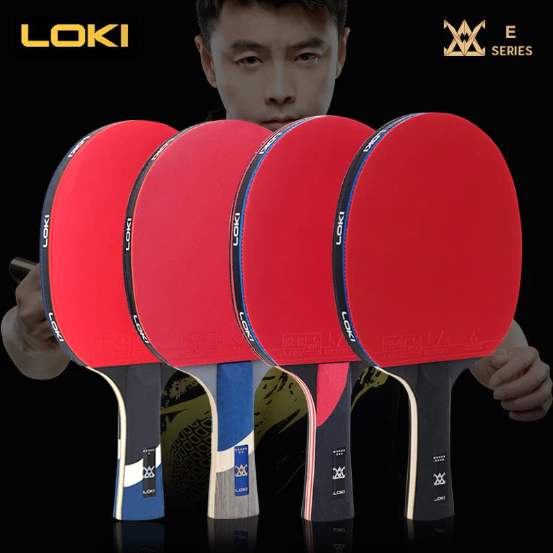 Loki E-Series Table Tennis Racket Professional Carbon Blade Ping Pong Racket Paddle High Elastic Rubber