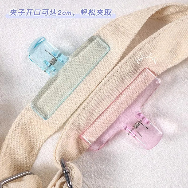 Colorful Transparent Acrylic Binder Clip Planner Clip Paper Clamp Organizer Office File Clamps Holder Stationery School Supplies