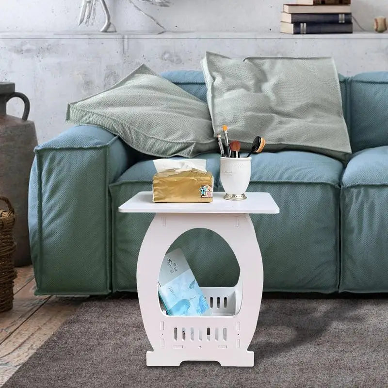 Modern Minimalist Mini Coffee Table Rural Living Room Small Square Leisure Side Table European Style Bedside Coffee End Table