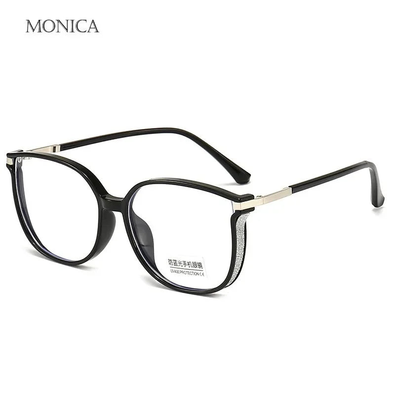 Glitter Anti Blue Light Reading Glasses for Men Women Optical Computer Reader Eyewear Hyperopia Prescription Diopter +1.0 ~+4.0