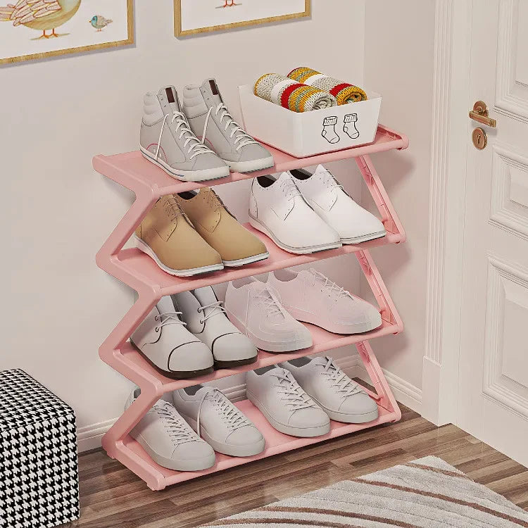 Simple 7-shaped Fabric Dust-proof Shoe Rack Shoe Cabinet Multi-functional Household Multi-layer Space-saving Shoe Storage Rack