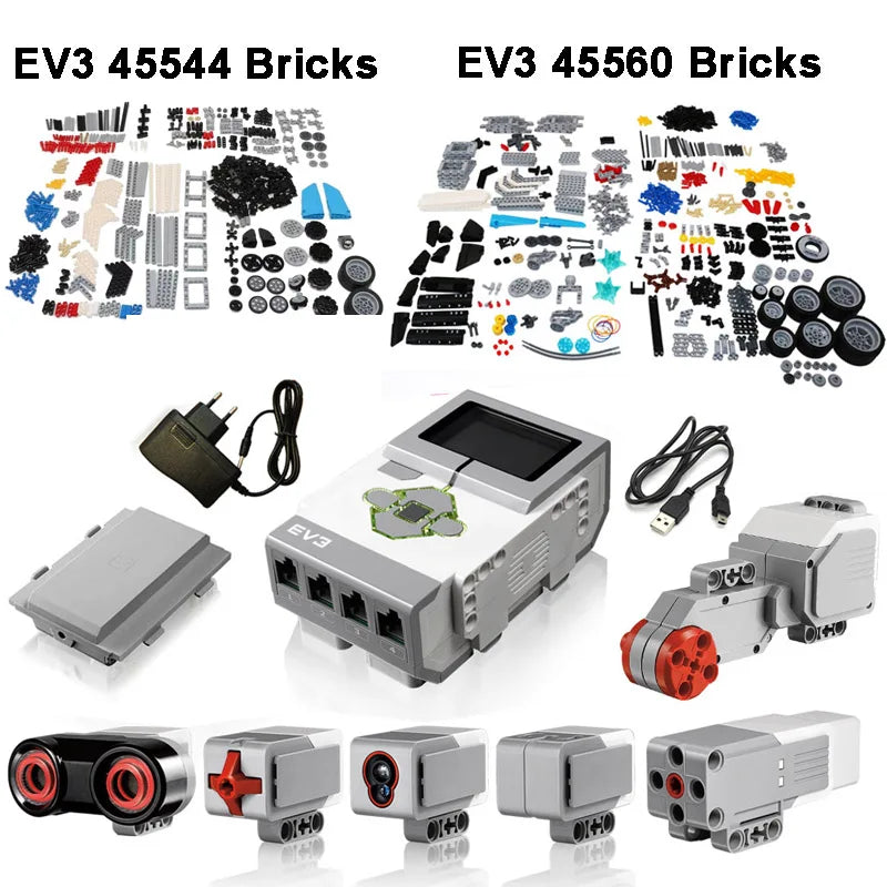 НОВЫЙ технический EV3 Mindstorms 45544 45560 цветной сенсорный гироскоп ультразвуковой датчик электронные детали DIY образовательный строительный блок игрушка