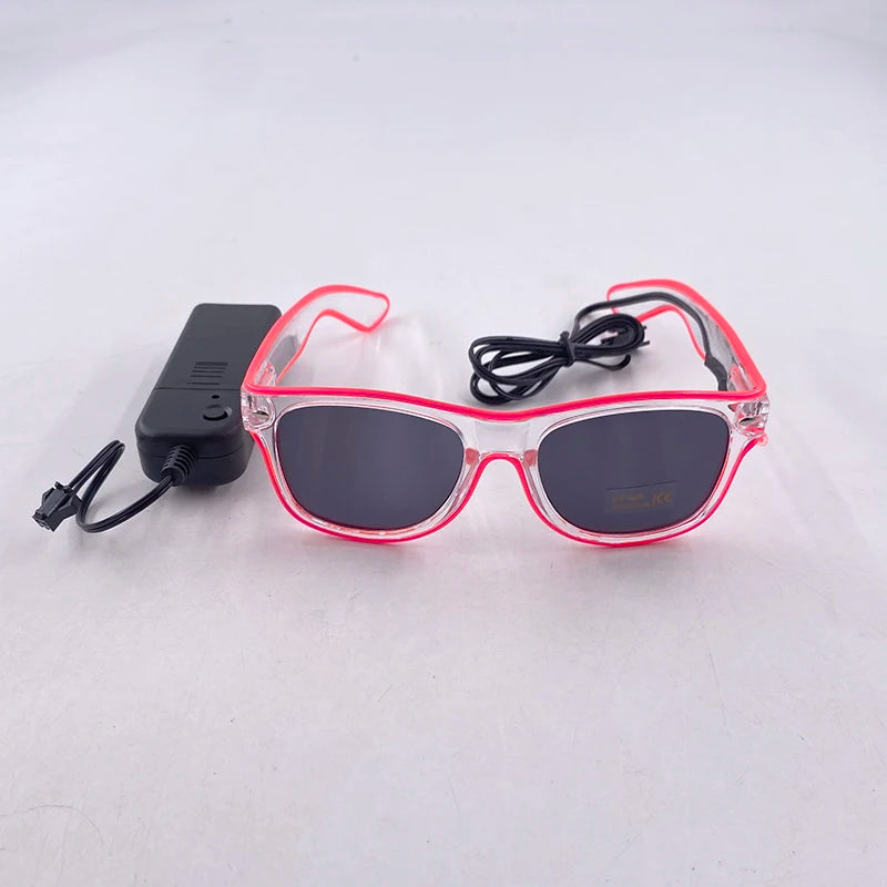 1PC Light Up LED Glasses Glow Sunglasses EL Wire Neon Glasses Glow in The Dark Party Supplies Neon Party Favors for Kids Adults